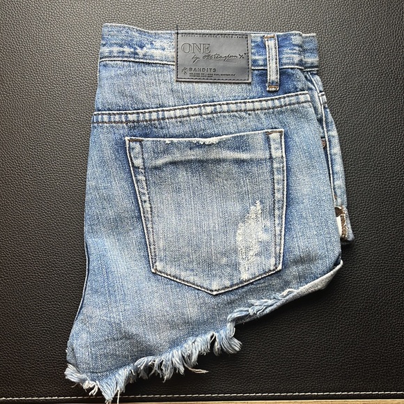 Medium Blue- One Teaspoon Distressed Shorts - Picture 7 of 9